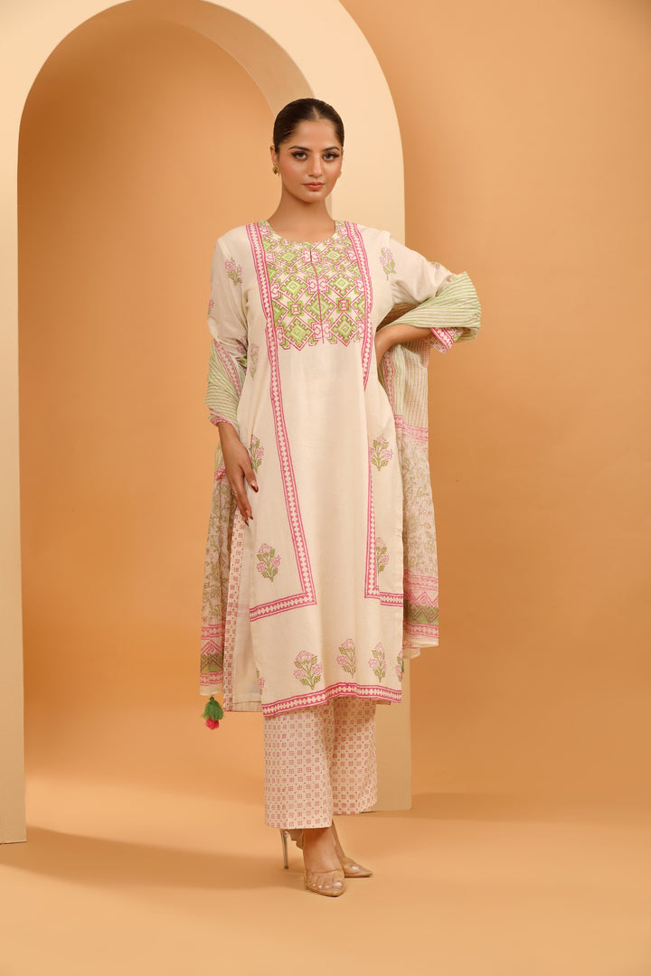 Blush and Ivory Kurta Set