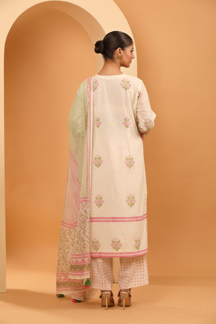 Blush and Ivory Kurta Set
