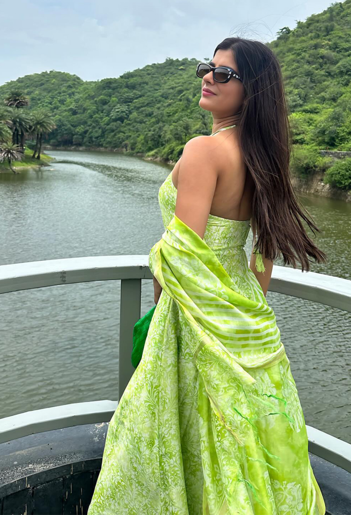 Fluorescent Green Kurta Set